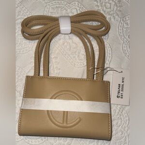 Telfar Small Shopping Bag. NWT. Cream
